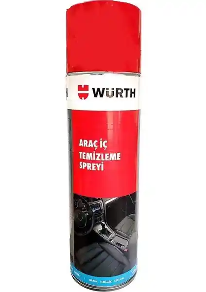 Würth Araç İçi Temizleme Köpüğü Sprey 500 ml: Pratik ve Etkili Temizlik Çözümü