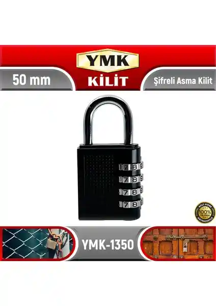 YMK Şifreli Asma Kilit 50 mm Güvenliğinizi Artıran Dayanıklı ve Pratik Çözüm