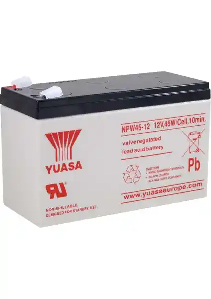 Yuasa NPW45-12 12V 9Ah Bakımsız Kuru Akü Güç ve Güvenilirlik Sunar