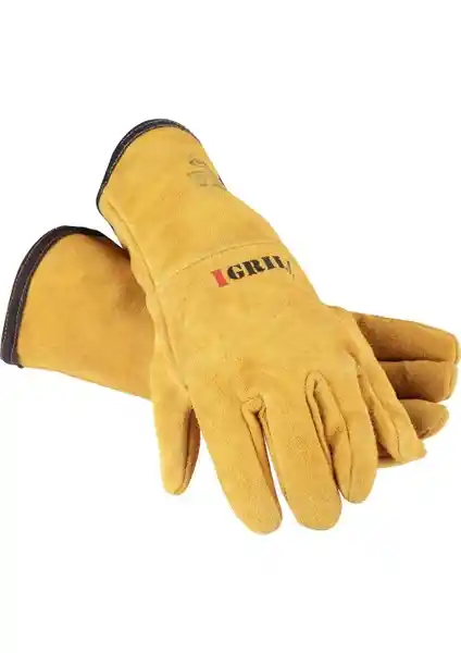 Yüksek Isıya Dayanıklı Dana Derisi Mangal ve Fırın Eldiveni Güvenli Pişirme İçin