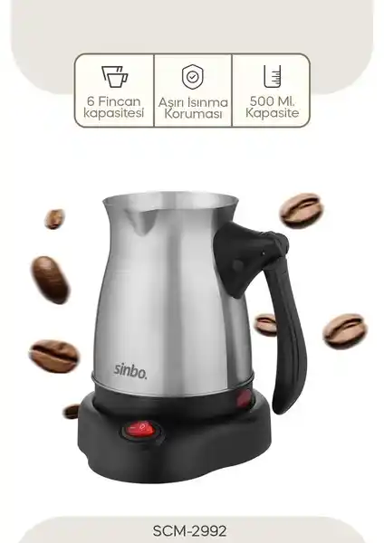 Sinbo 2992 ve Sinbo SCM-2960 Elektrikli Cezve Karşılaştırması ve Özellikleri