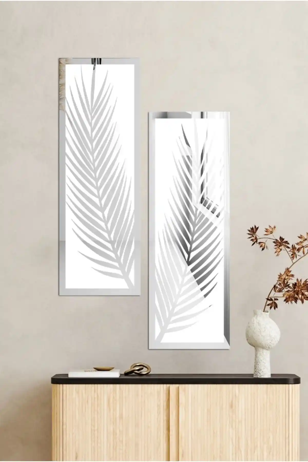 Ahşap Fabrikası 2 Parçalı Duvar Aynası: Modern ve Fonksiyonel Bir Seçenek