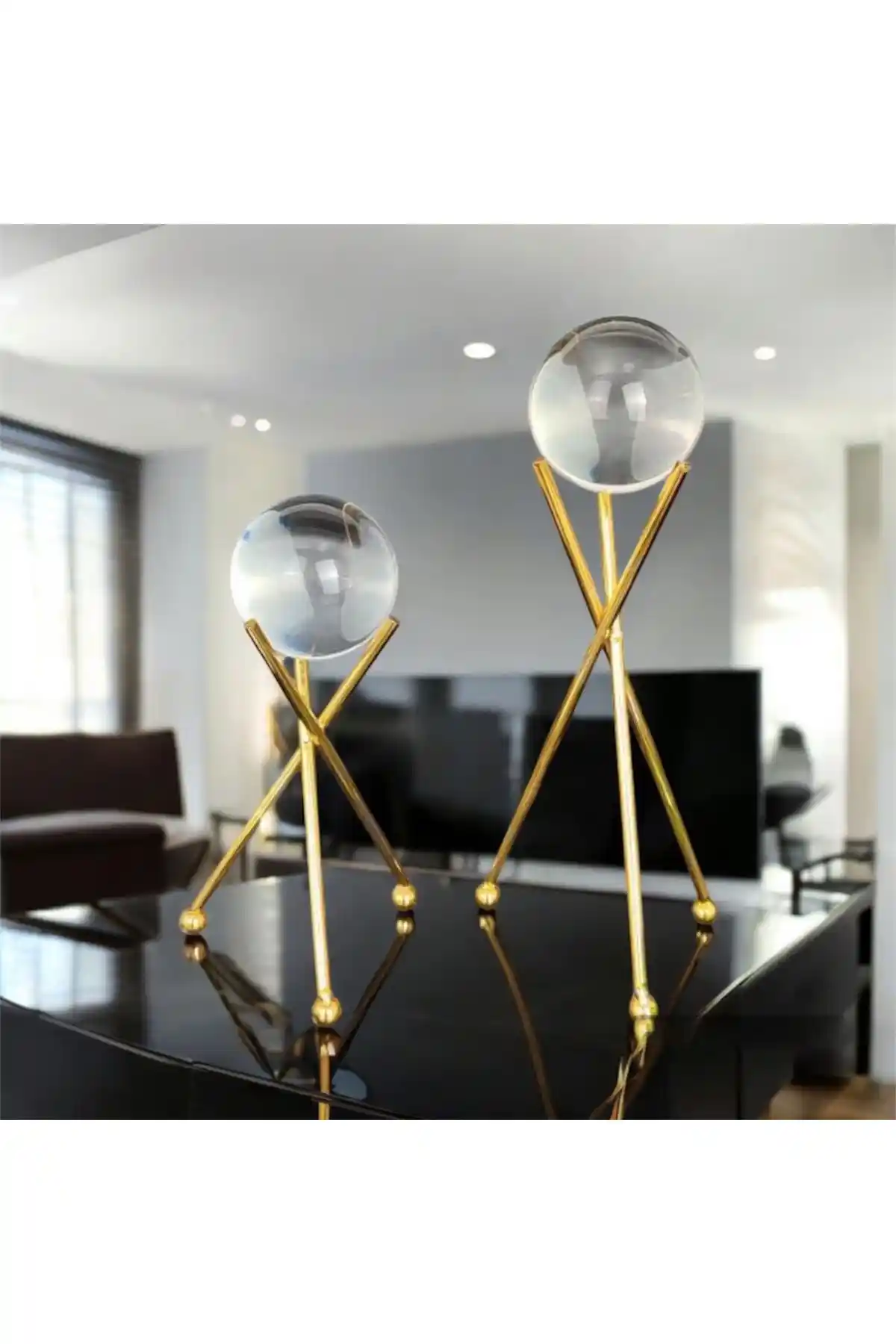 Farklıevim 2 Li Çapraz Ayaklı Gold Dekor ile Modern Ev ve Ofislerinizi Şıklıkla Dönüştürün