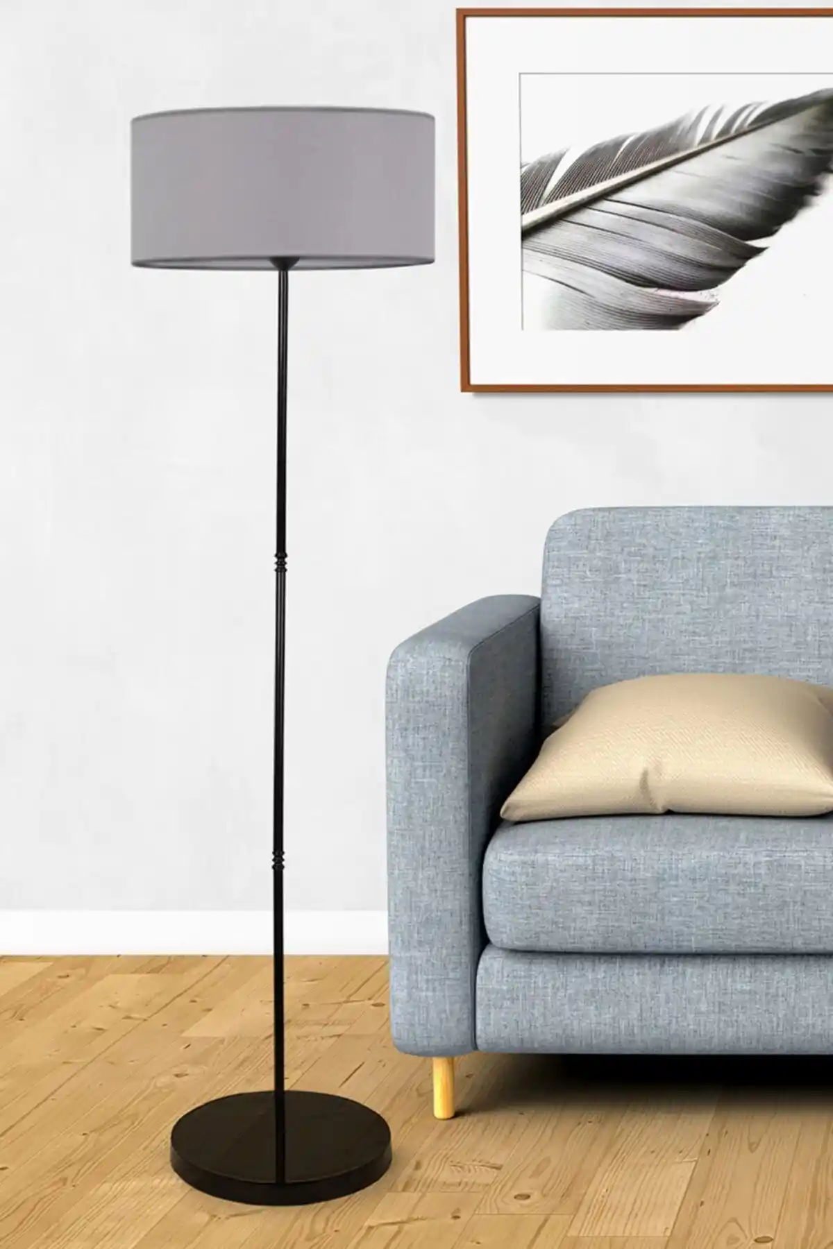 HOMİNG Metal Gövdeli Silindir Şapkalı Lambader Ayd-2620: Modern Tasarım ve Fonksiyonellik