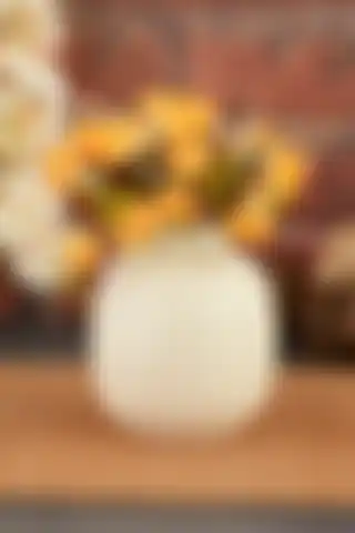 Minimalist Angdesign Selen Seramik Vazo Krem ile Dekorasyonda Şıklık Yaratın