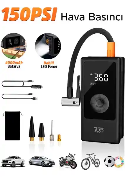 7Go 7A3 Hava Pompası ve Powerbank: Çok Fonksiyonlu Taşınabilir Şarj ve Şişirme Çözümü