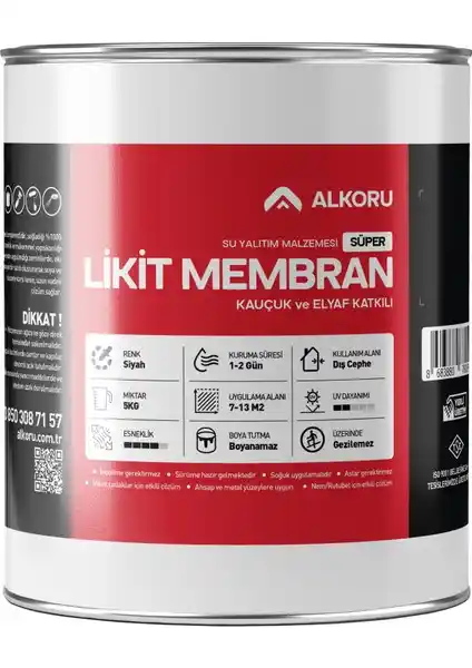 Alkoru 5 kg Süper Likit Membran ile Dayanıklı ve Esnek Su Yalıtımı Çözümü