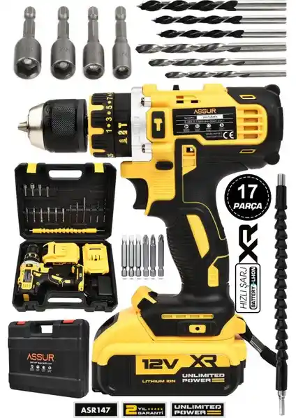 Assur 12V Çift Akü Darbeli Şarjlı Matkap: Güçlü Performans ve Dayanıklılık