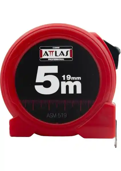 Attlas ASM519 5 Metre Şerit Metre Dayanıklı ve Ergonomik Profesyonel Ölçüm Aracı