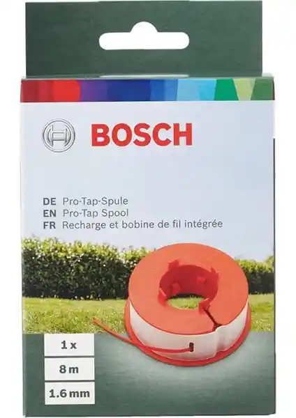 Bosch Orijinal Pro-Tap Misina 1,6 mm 8 Metre - Dayanıklı ve Yüksek Performanslı Bahçe Aksesuarı