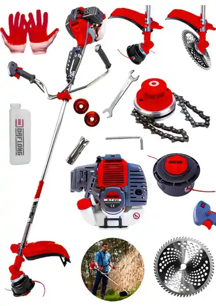 Daflong Bakır Sargı Yan Tipi Benzinli Tırpan Makinesi Güçlü ve Dayanıklı Bahçe ve Tarla Bakım Aracı