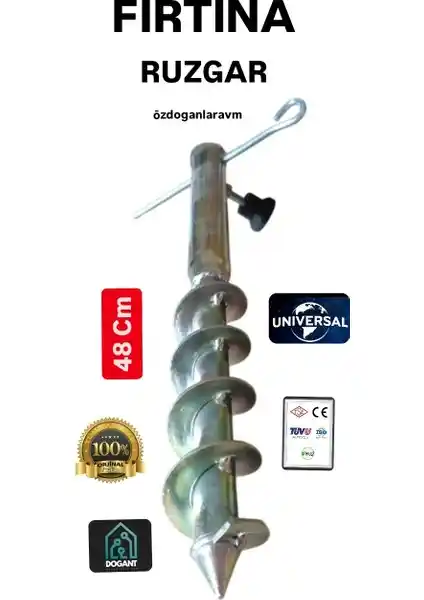 Dogant Fırtına XXXX L Plaj ve Kamp Şemsiye Kazığı Dayanıklılık ve Güvenlik İçin Uygun