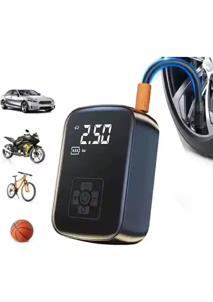 Enshall Mini Kablosuz Dijital Taşınabilir Kompresör ile Çok Yönlü Lastik ve Spor Ekipmanı Şişirme