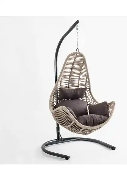 Eymense Zen İp Salıncak Krem Kahve ile Bahçe Dekorasyonunda Modern ve Konforlu Çözüm