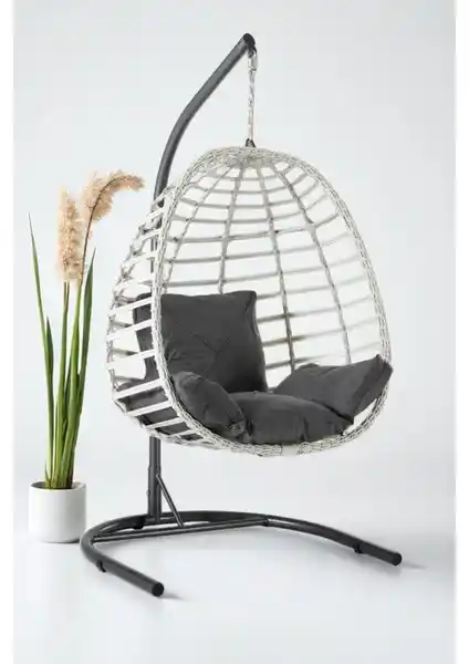 Fursimo Salyan Rattan Tek Kişilik Bahçe Salıncağı Estetik ve Dayanıklı Tasarım
