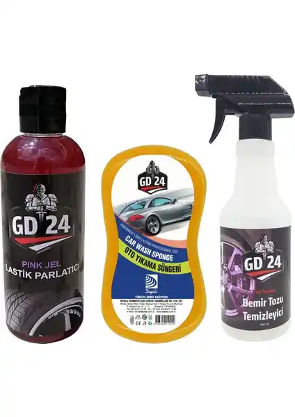 GD24 Lastik Parlatıcı Jel ve Demir Tozu Temizleyici ile Aracınıza Profesyonel Bakım
