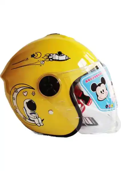 Genmaisiquanjia Çocuk Astronot Kaskı Dört Mevsim Güvenlik ve Konfor Sağlar