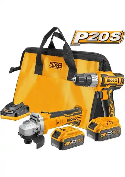 Ingco CKLI2009 20V Çok Fonksiyonlu Güç Takımı: Dayanıklı ve Çok Yönlü El Aletleri Seti