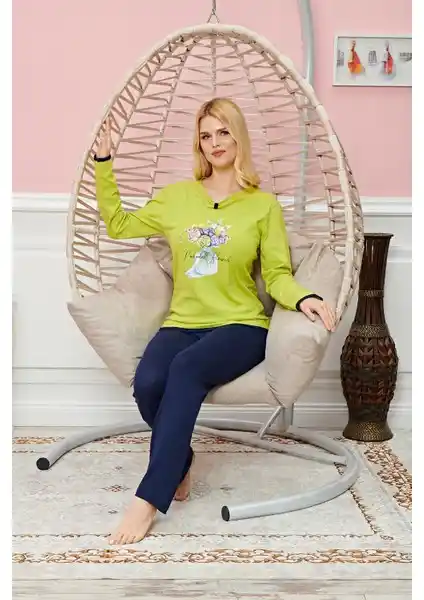 Kapsül AVM Bayan Uzun Kollu Pijama Takımı: Konfor ve Şıklığı Bir Arada Sunar