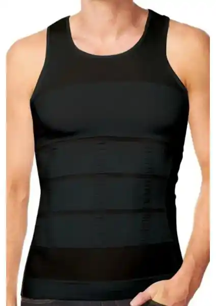 Kapsül AVM Korseli Erkek Atlet - 500 Siyah Modern ve Şık Günlük Giyim Parçası