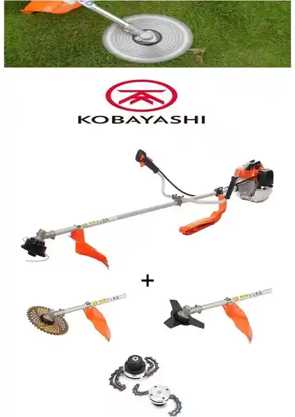 Kobayashi Japon Çim Biçme Makinası Çoklu Set 5,7 Hp Bahçe ve Çevre Bakımı İçin