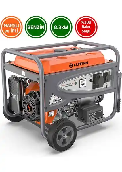 Lutian LT10000-EN4 Marşlı ve İpli Benzinli Jeneratör: Güç ve Güvenilirlik Sunan Taşınabilir Çözüm