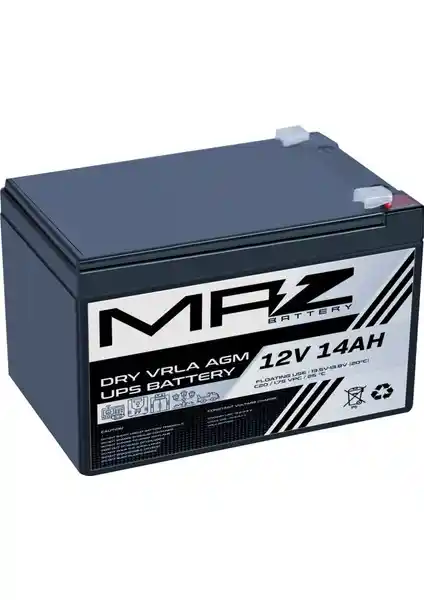 Maz Akü 12 Volt 14 Amper Kuru AGM VRLA Akü Güç ve Dayanıklılık Sunar