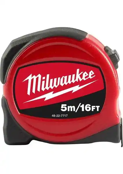Milwaukee Ağır Hizmet Tipi Kompakt Şerit Metre 5m 25mm Dayanıklı ve Ergonomik Tasarım