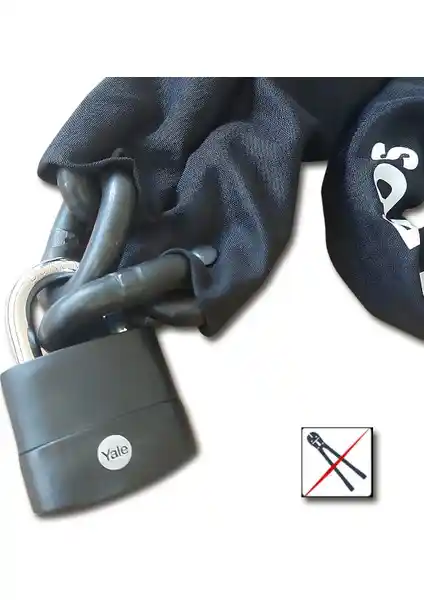 Motoguards Strong Grade 13MM Zincir ve Yale Kilit ile Motosiklet Güvenliğinizi Artırın