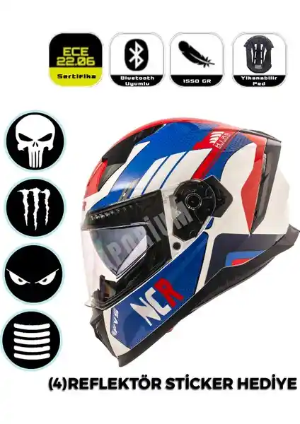 NCR Stream Full Face Kapalı Kask Güvenlik ve Konfor Sunan Modern Tasarım