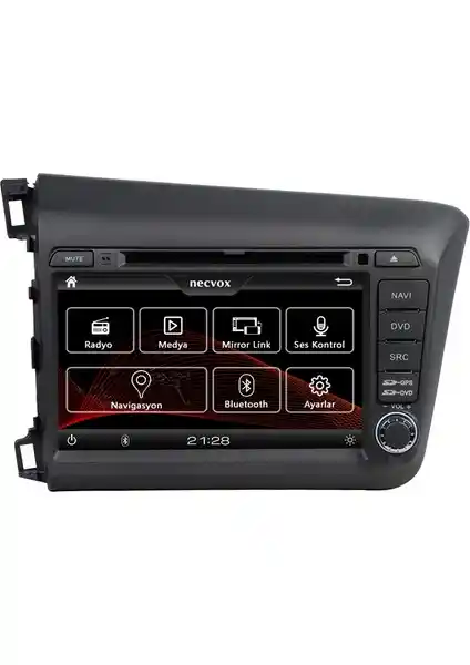Necvox DVA-S9950 Honda Civic 2012 için Gelişmiş Navigasyon ve Multimedya Sistemi