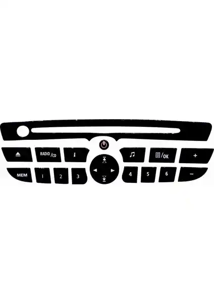Odak Renault Clio 3 Teyp Tuş Takımı (Pianoblack) 2009-2016 İç Tasarım Aksesuarı