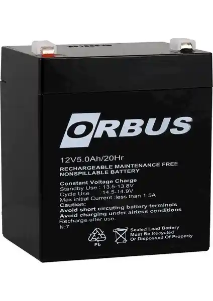 Orbus 12 V 5 A Bakımsız Kuru Tip Akü: Dayanıklı ve Pratik Enerji Kaynağı