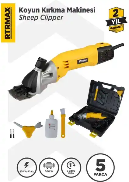 RTRMAX RTM923 Koyun Kırkma Makinası: Güçlü ve Kullanıcı Dostu Hayvan Bakım Ekipmanı