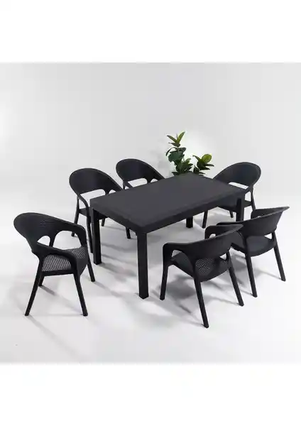 Sandalie Garden 90x150 Bahçe ve Teras Masa Seti Dayanıklı ve Estetik Tasarım