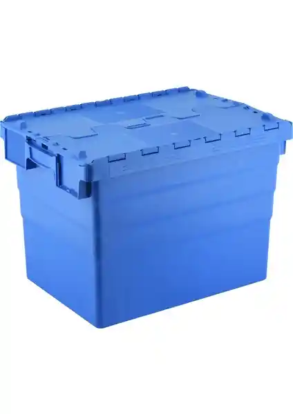 Sembol Plastik Spkm 416 Gri Kapalı Konik Menteşeli Kasalar Endüstriyel ve Ticari Depolama İçin