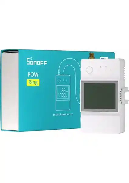 Sonoff Pow Ring Dijital Ekranlı Akıllı Enerji Ölçer Röle ile Enerji Verimliliğinizi Artırın