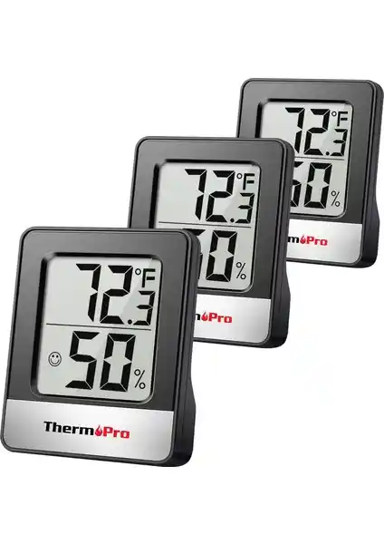 ThermoPro TP49B Mini İç Mekan Dijital Sıcaklık ve Nem Ölçer ile Ortam Koşullarını Hassas Takip