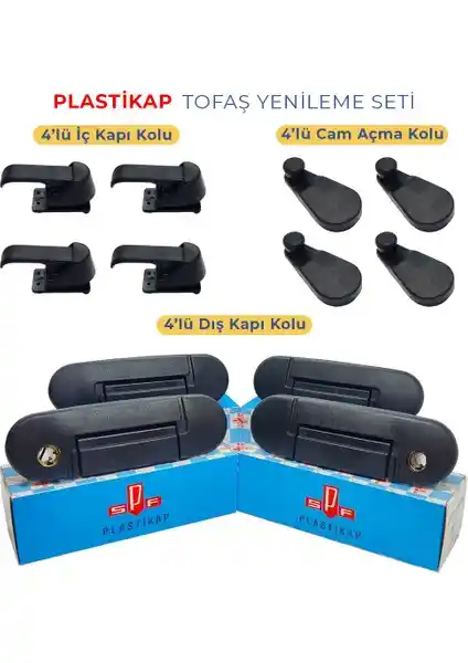 Tofaş Doğan ve Kartal Modelleri İçin Uyumlu Kapı ve Cam Kolları Seti Ürün Özellikleri