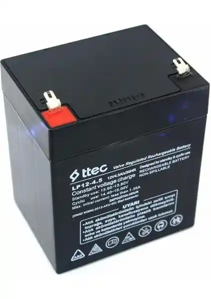 Ttec Hhm Kuru Akü 12V 4.5 Ah Uzun Ömürlü Güç Kaynağı Ürünü