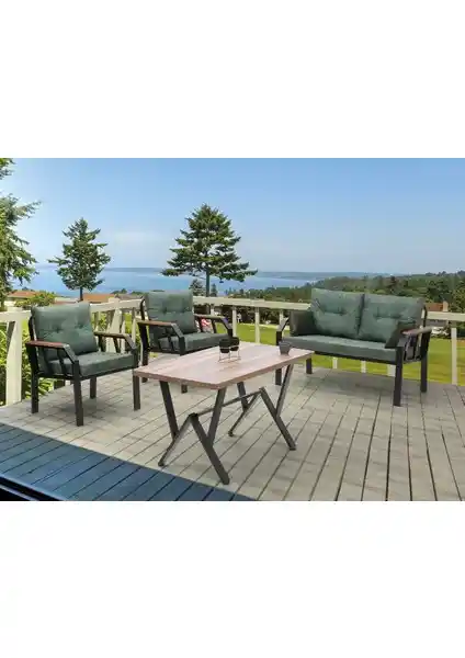 Tu Tienda NERGİZ 2 1 1 Oturma Grubu ve Masa Seti Modern ve Dayanıklı Tasarım