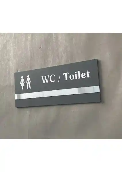 Yönline Soft Seri Minimal Pleksi WC Kapı İsimliği Modern ve Dayanıklı Tasarım Çözümü