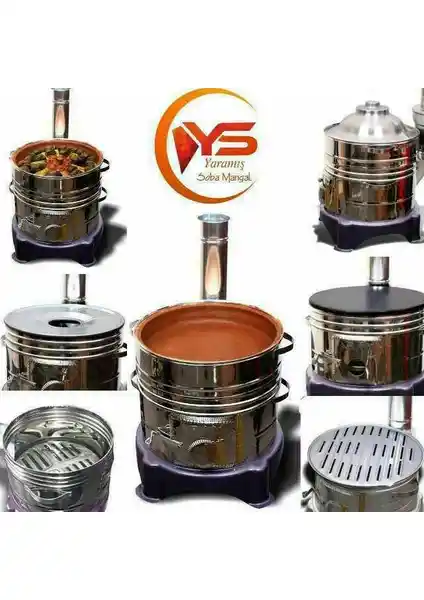 Ys YARAMIŞ Çok Fonksiyonlu Güveç ve Mangal Seti Dayanıklı ve Portatif Tasarım