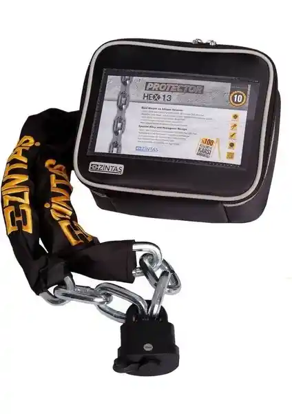 Zintaş Protector HEX13 Motosiklet Zincir Kilit: Güçlü ve Dayanıklı Güvenlik Çözümü