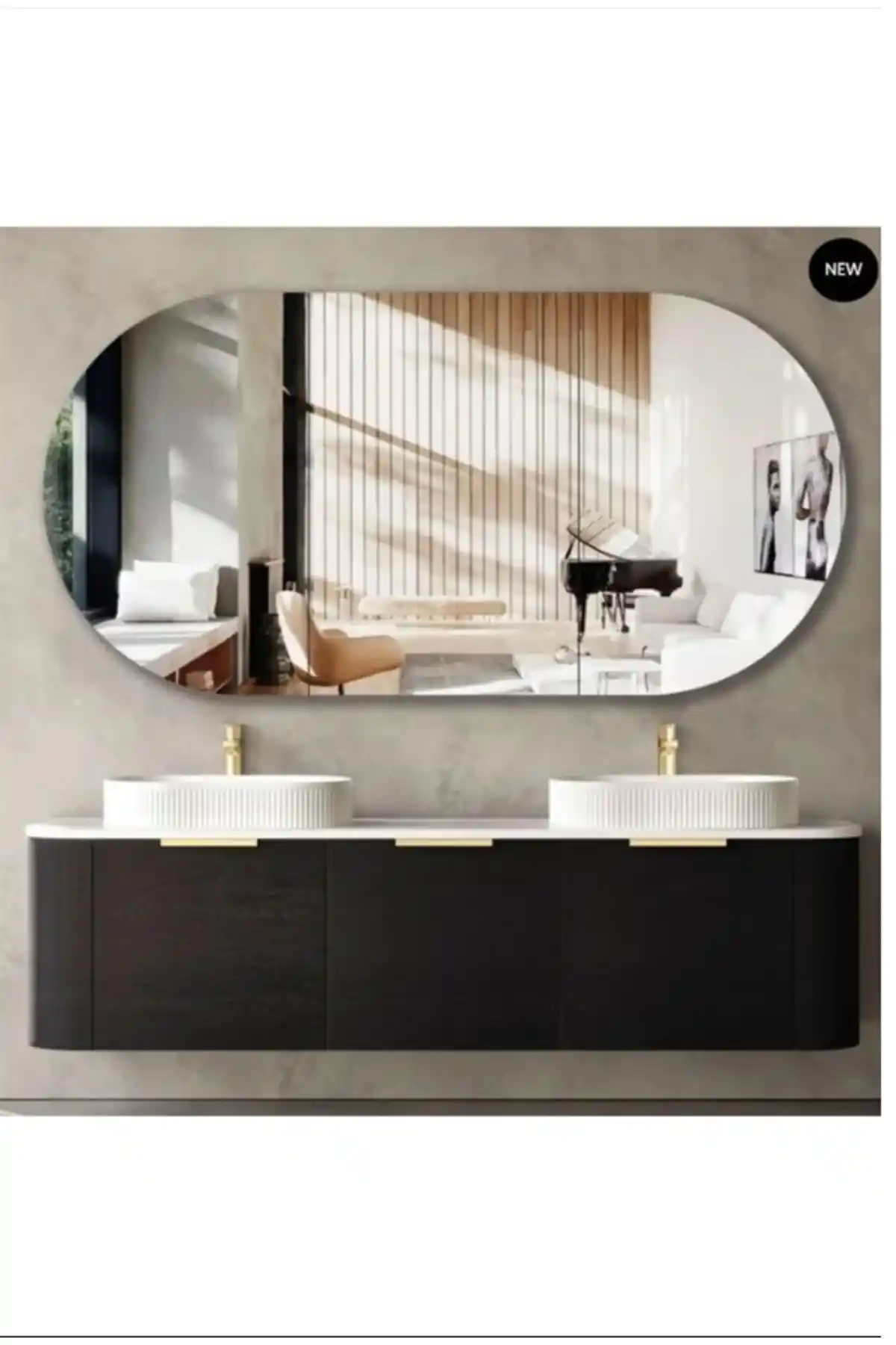 ANT HOME 80 x 50 cm Duvar Aynası: Estetik ve Fonksiyonelliği Bir Arada Sunuyor