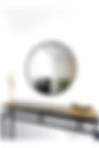 EFFE YAPI DEKOR 70 Cm Siyah Metal Çerçeveli Yuvarlak Ayna: Modern ve Fonksiyonel