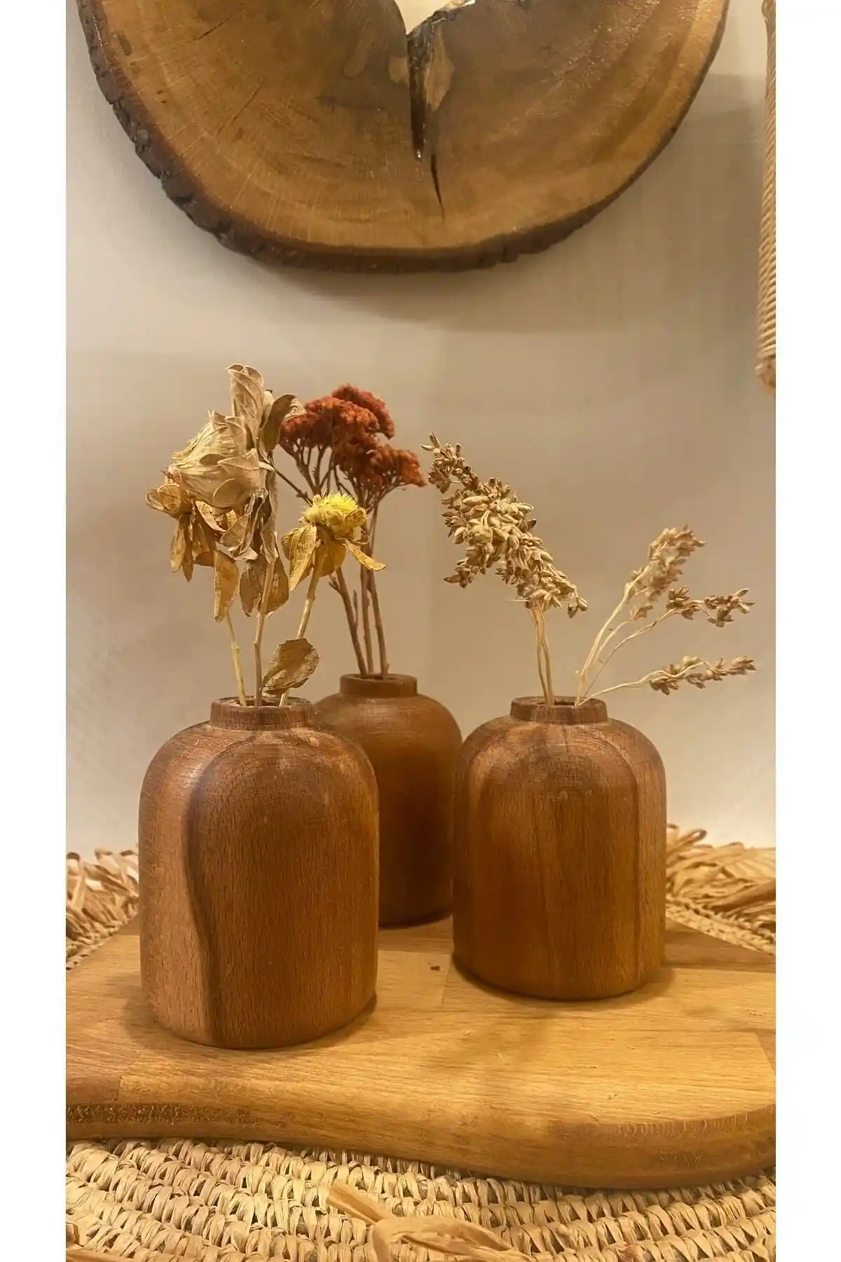 Happy Hands Dekoratif Ağaç Vazo 3'lü Seti: Şıklık ve Fonksiyonellik