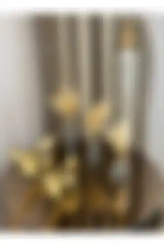 Housess 2'li Gold Kelebek ve 3'lü Gold Tüylük Seti: Şık ve Modern Dekoratif Ürün