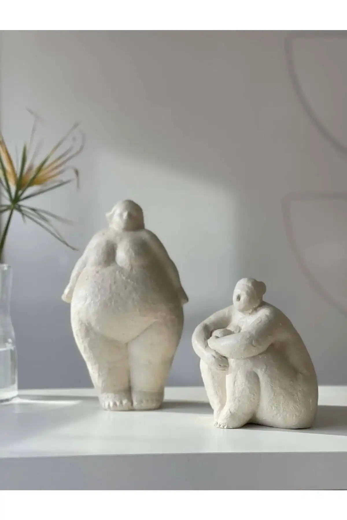 Kaktüsbutik İkili Gri Fat Lady İskandinav Heykel Biblo Ürünü İncelemesi