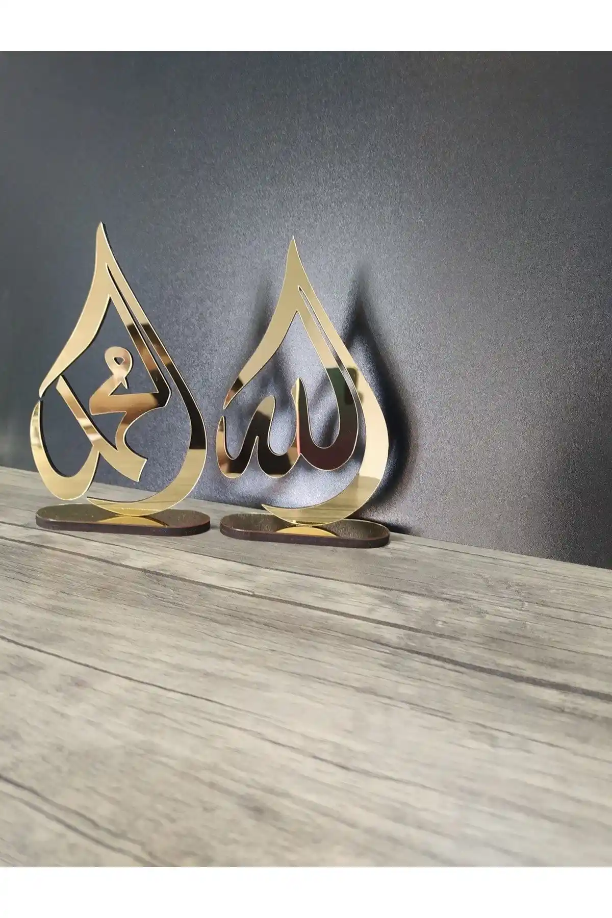 Modern Tasarıma Sahip Damla Mrkrn15 Ahşap Masa Süsü ve Hediyelik Obje